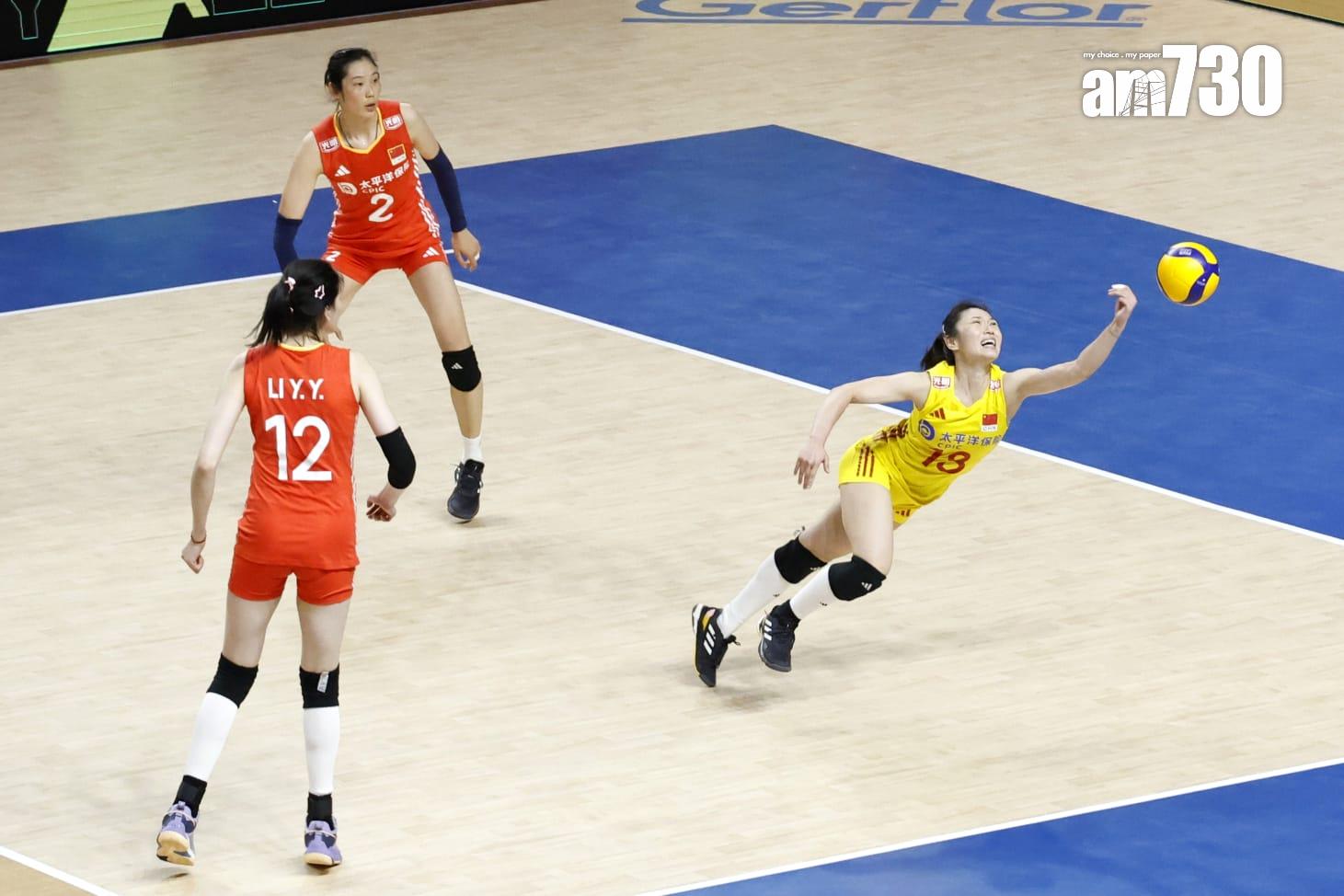 世界女排聯賽香港站|中國女排大勝德國。(林俊源攝)