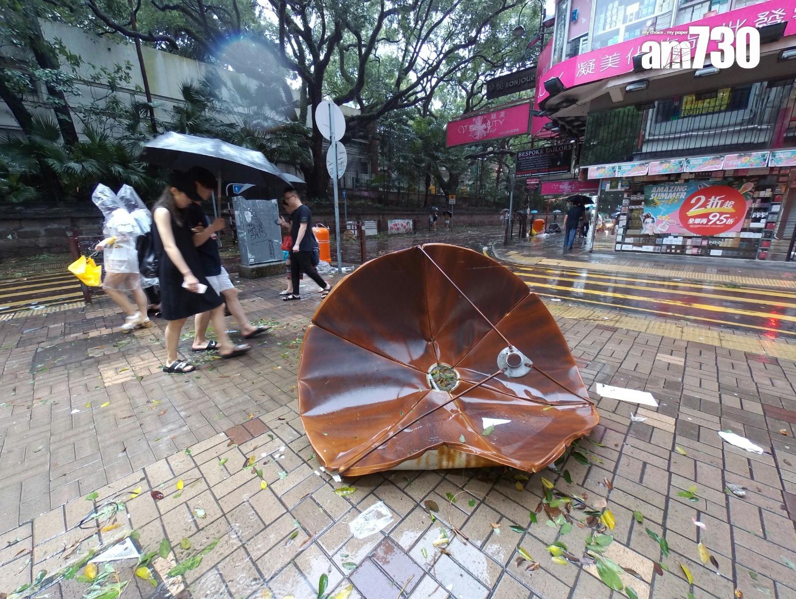 颱風天鴿回顧|十號風球下尖沙咀有天線鑊墜