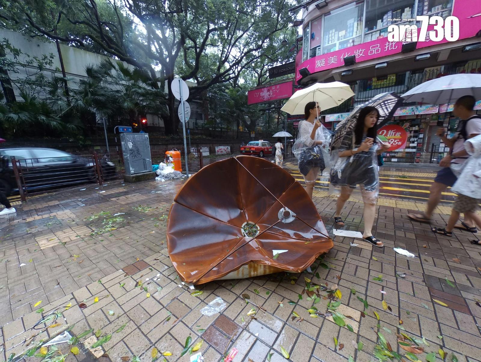 颱風天鴿回顧|十號風球下尖沙咀有天線鑊墜