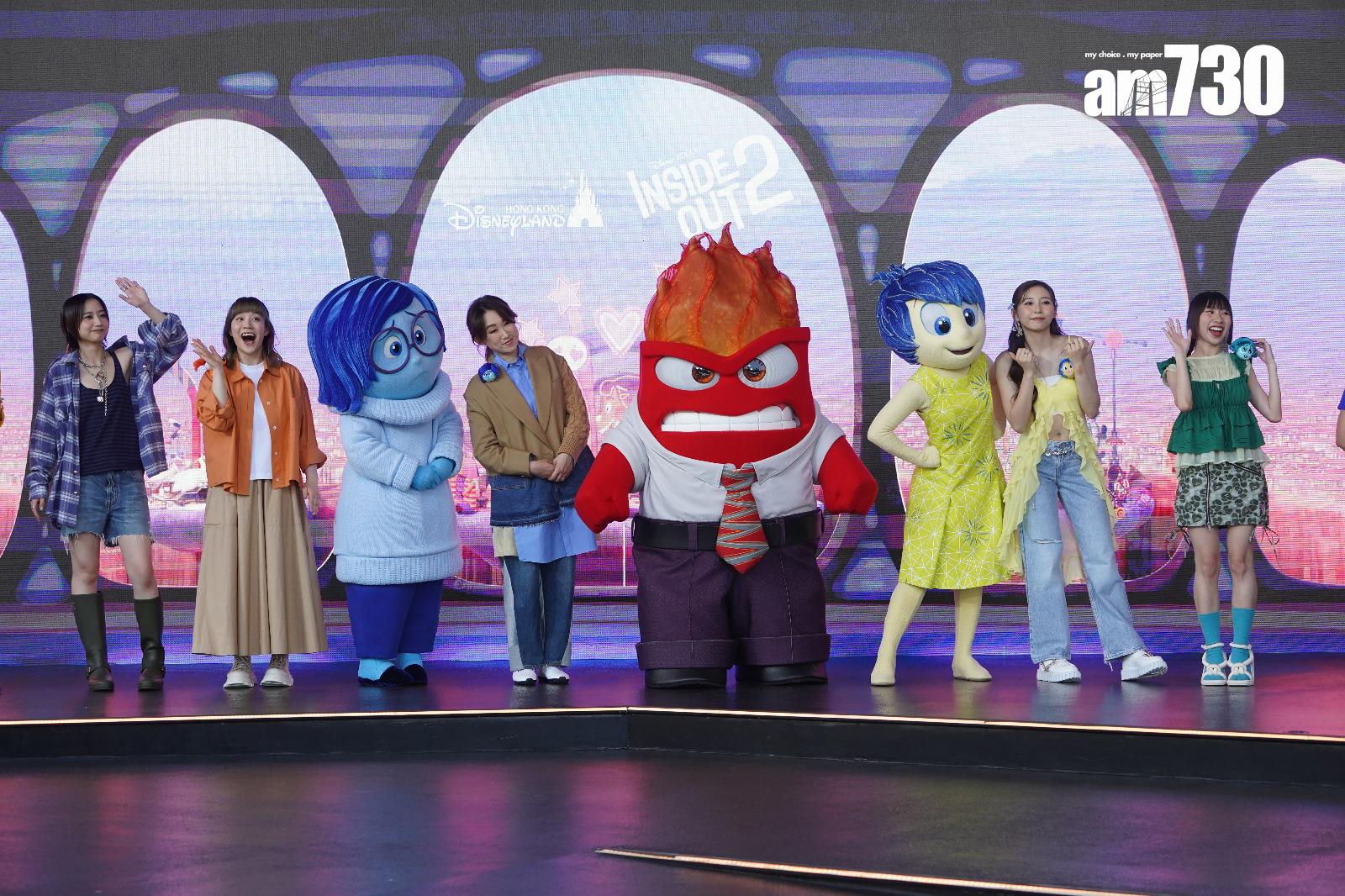 vy So在動畫電影《玩轉腦朋友2》聲演「阿樂」,與戲中角色出席宣傳活動。(董立華攝)