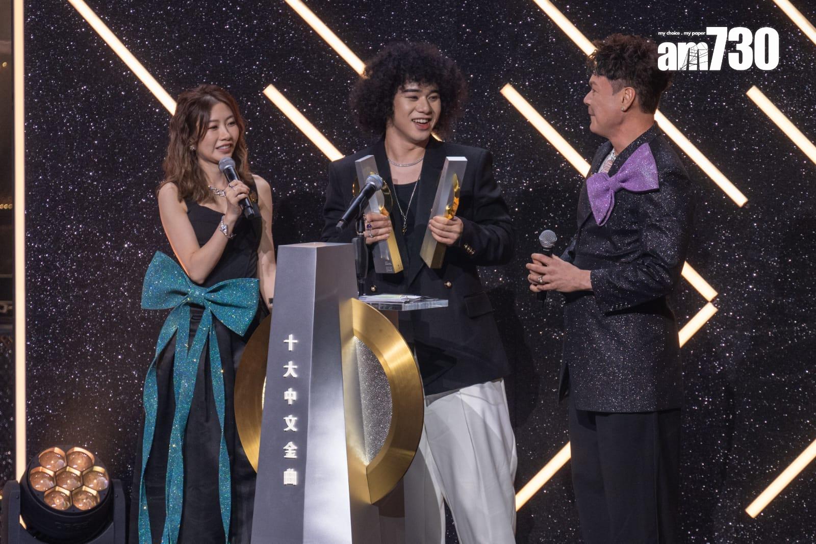 曾比特憑《魔氈》先拔頭籌,並同時頒獲優秀流行歌手大獎。(陳奕釗攝)