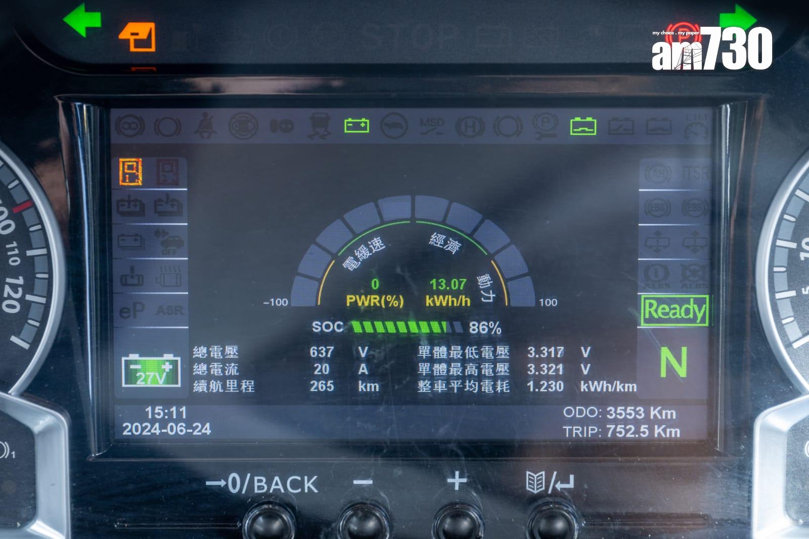 引入首輛電動旅遊巴投入跨境服務 明起免費試搭一個月 (陳奕釗攝)