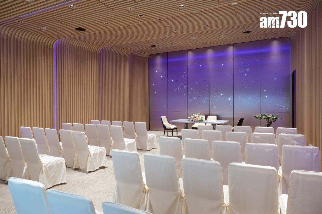 將軍澳婚姻登記處的婚禮禮堂6月26日起啟用,入境處形容過去幾日運作暢順。(蘇文傑攝)