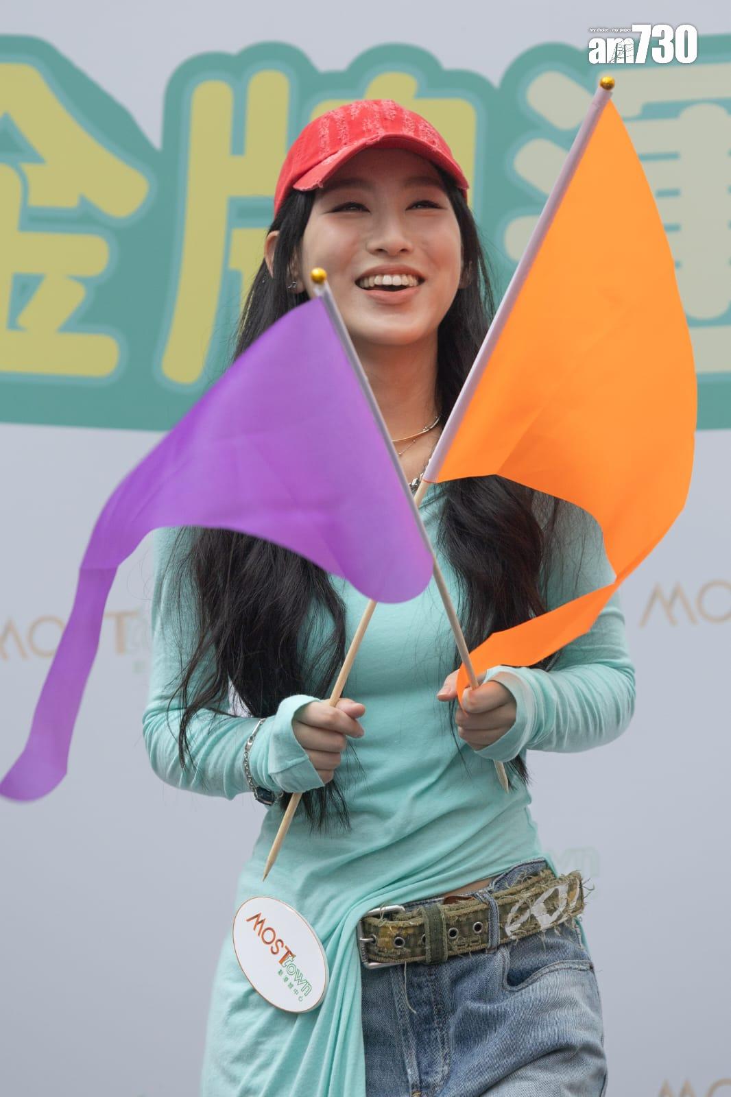 炎明熹離巢風波後首現身。 (蘇文傑攝)