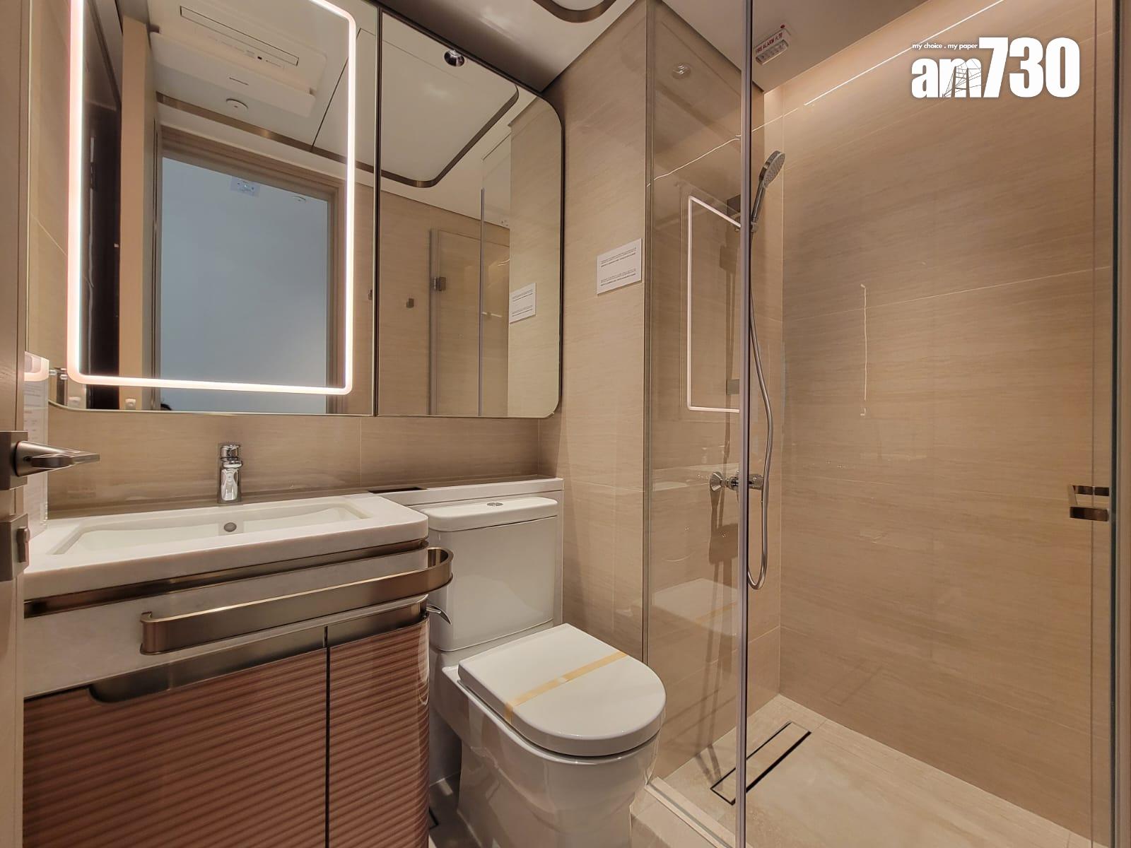 意嵐示範單位|一房及兩房採開廚設計 淺木色儲物櫃空間足|多圖有片