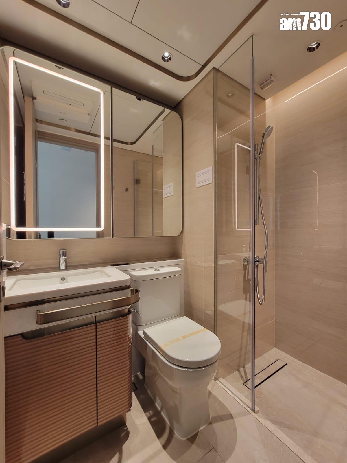 意嵐示範單位|一房及兩房採開廚設計 淺木色儲物櫃空間足|多圖有片