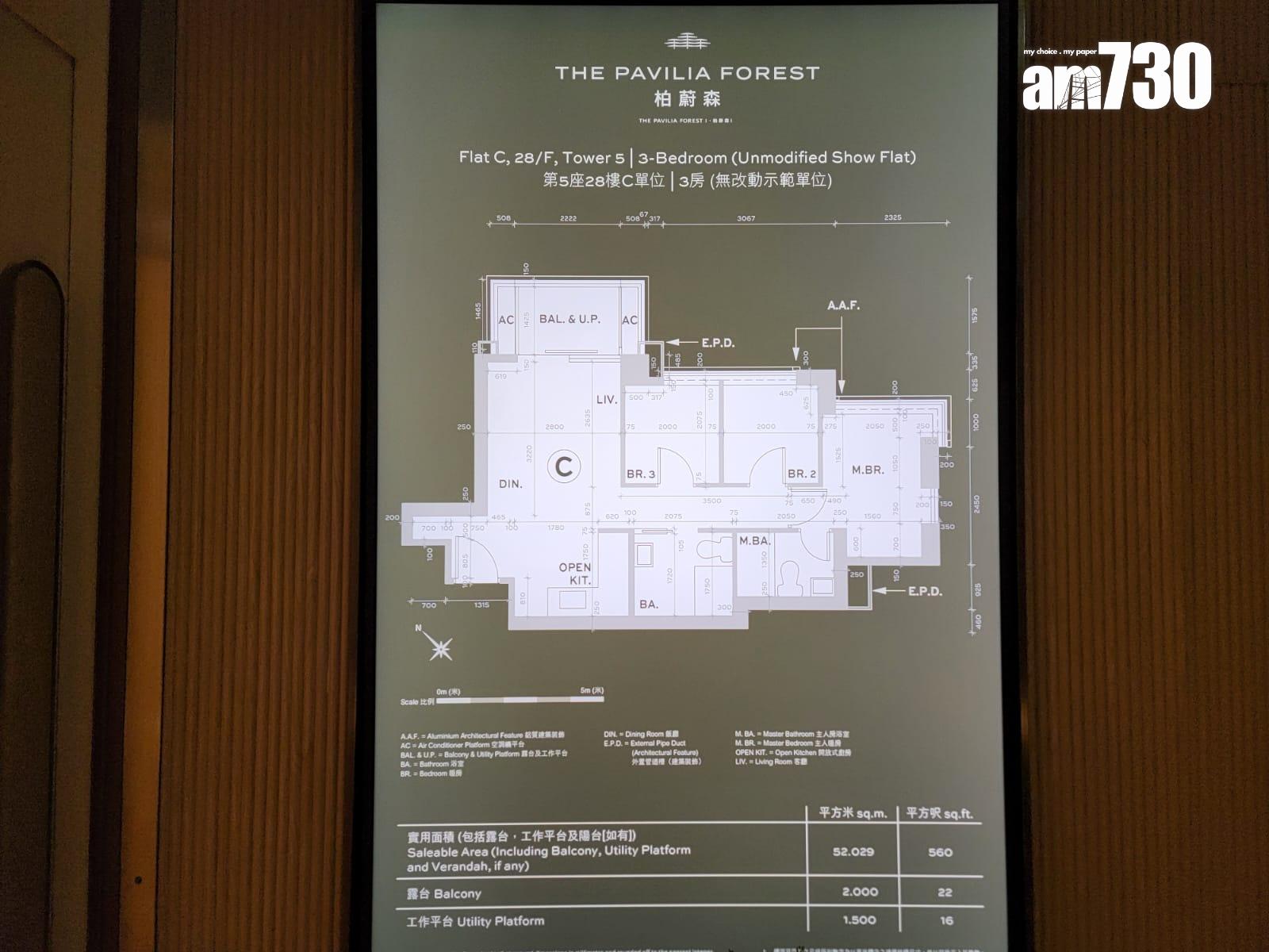 柏蔚森I示範單位|560呎交樓標準三房套曝光 客廳寬敞易擺家具(多圖有片)|啟德新盤
