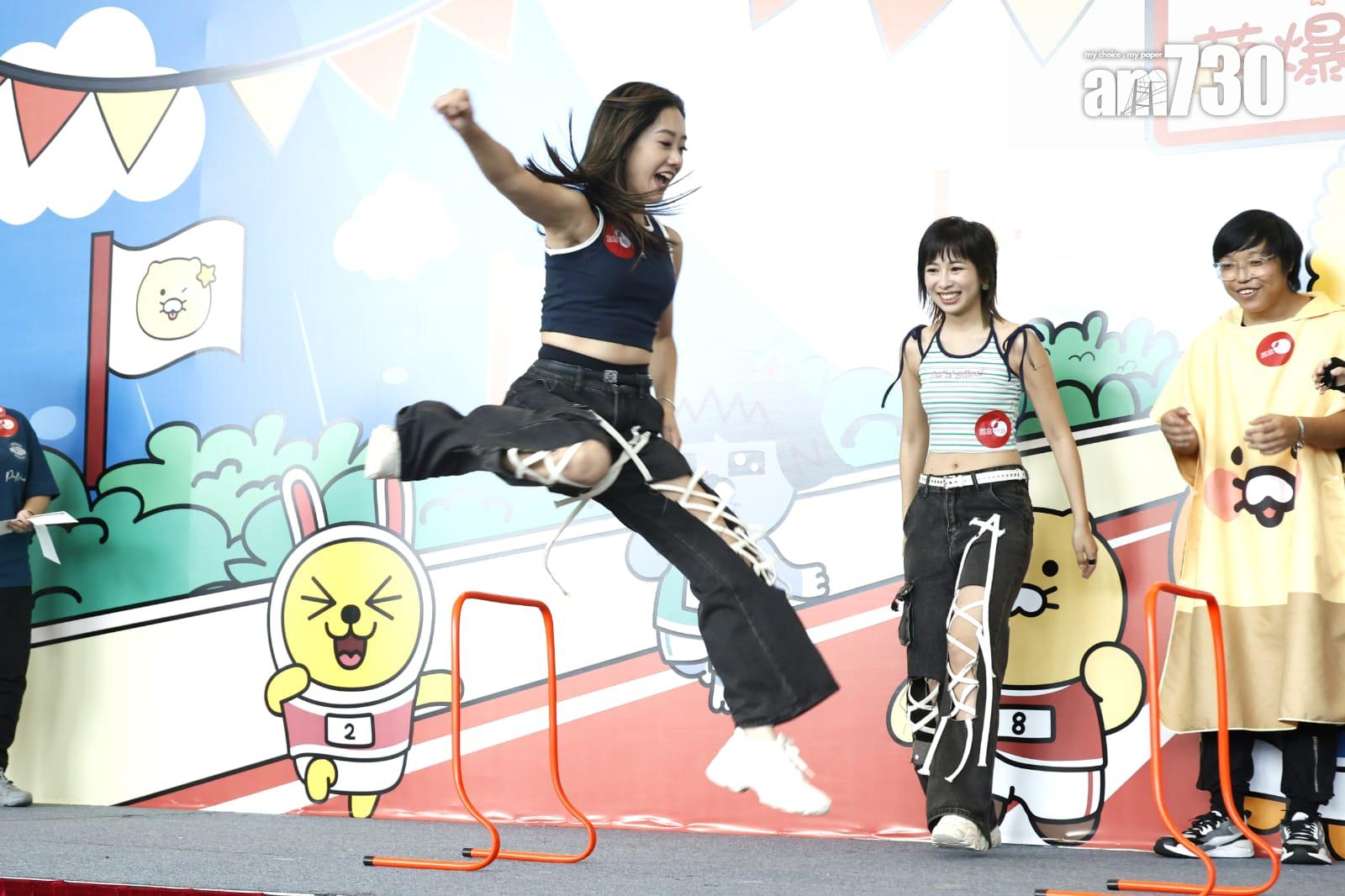 女團Beanies今日現身商場活動。 (林俊源攝)