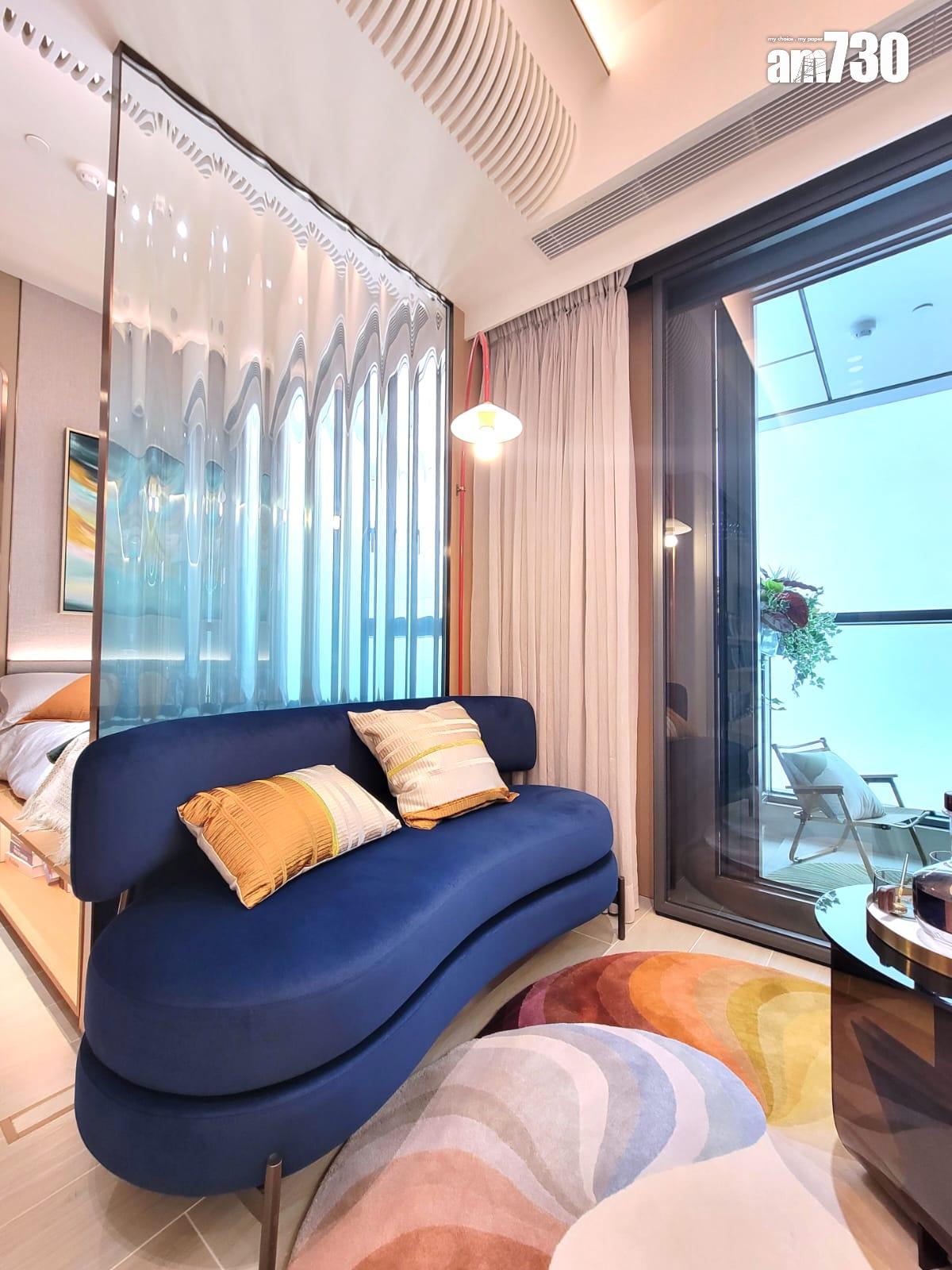 意嵐示範單位|316呎一房 設延伸枱面夠實用 波浪形設計切合海岸主題(多圖有片)|屯門新盤