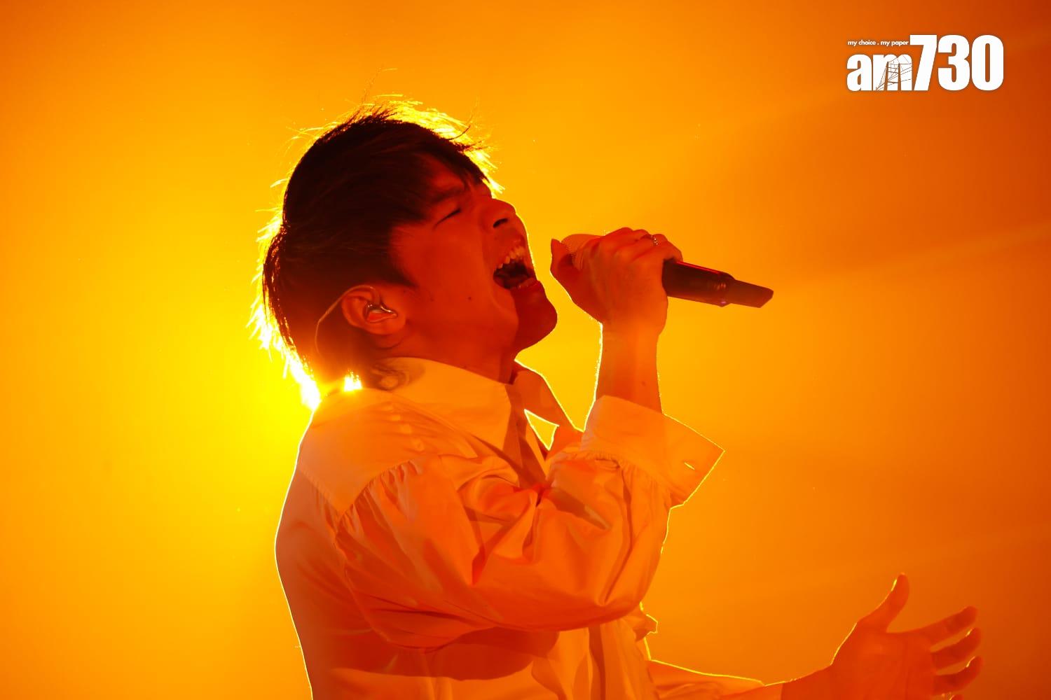 陳卓賢首個個人演唱會今晚開鑼。 (蘇文傑攝)