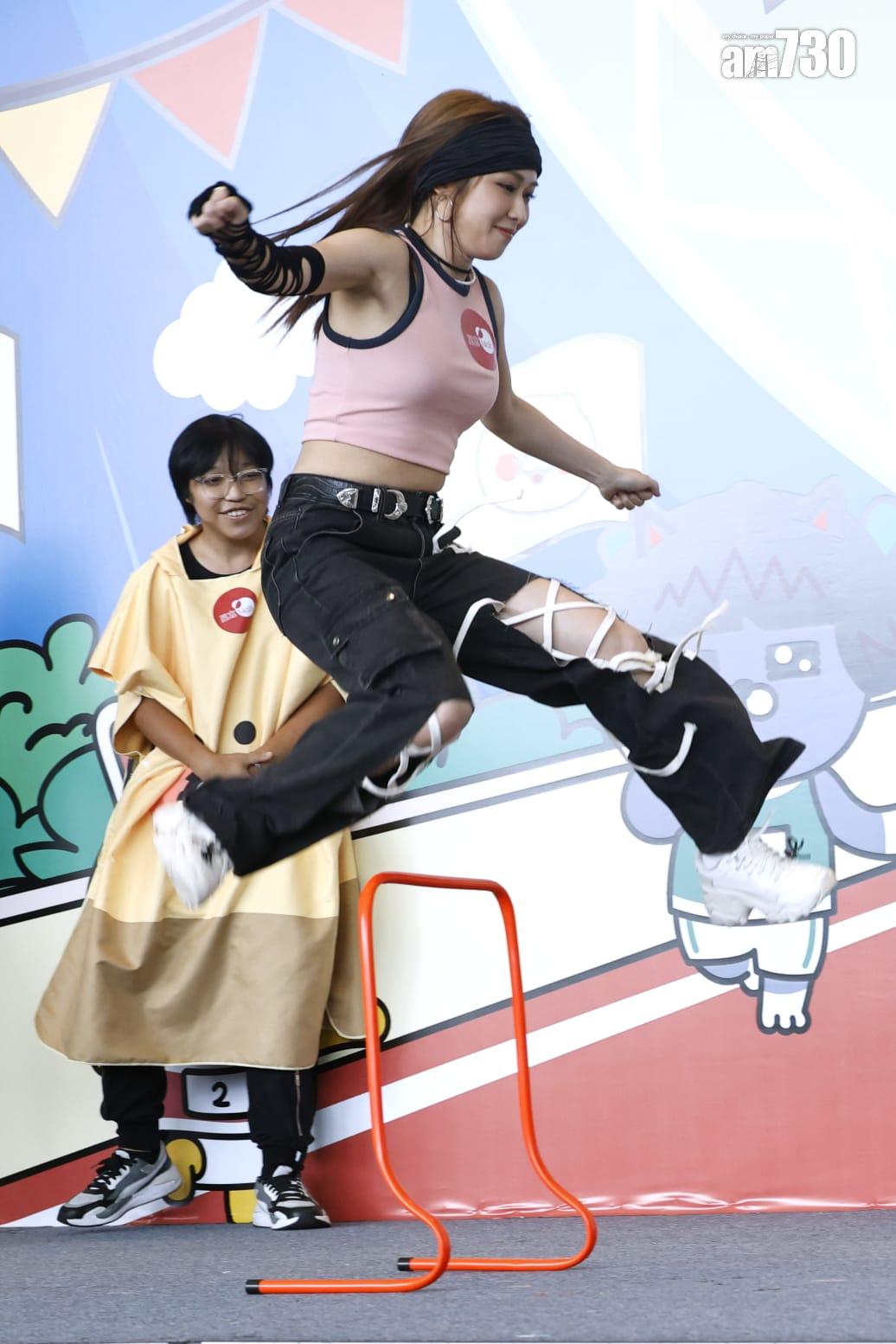 女團Beanies今日現身商場活動。 (林俊源攝)