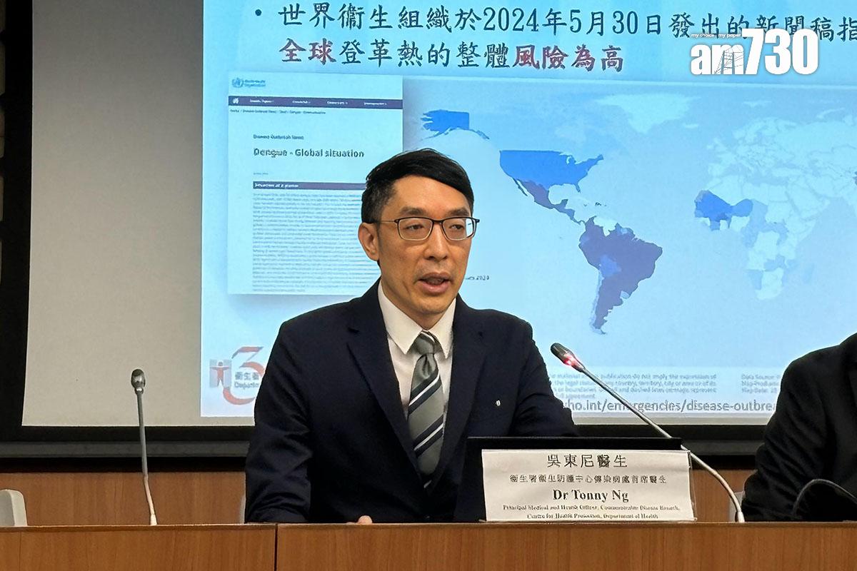 吳東尼指,暑假旅遊旺季市民在外地感染登革熱的風險會增加。(林嘉瑩攝)