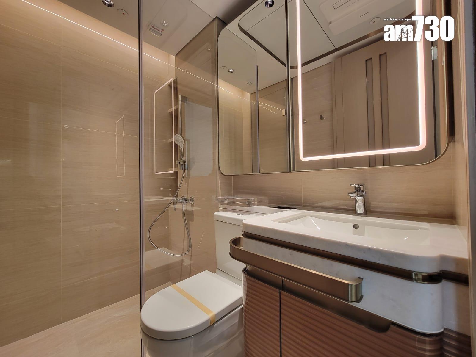 意嵐示範單位|一房及兩房採開廚設計 淺木色儲物櫃空間足|多圖有片