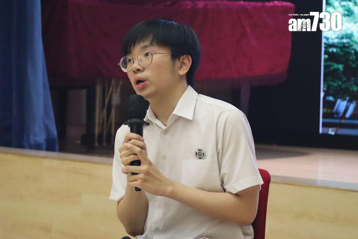 DSE放榜2024|聖保羅男女中學誕生兩名超級狀元,其中歐陽張維盼讀經濟學。(林嘉瑩攝)