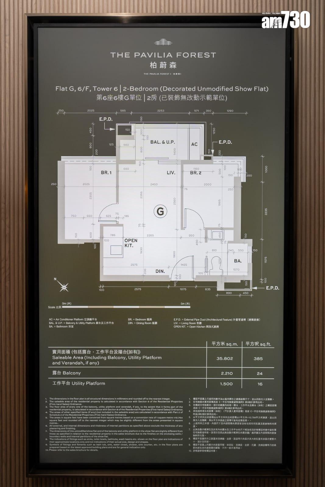 柏蔚森I示範單位|385呎兩房無走廊設計 專利室內設備便利生活(多圖有片)|啟德新盤