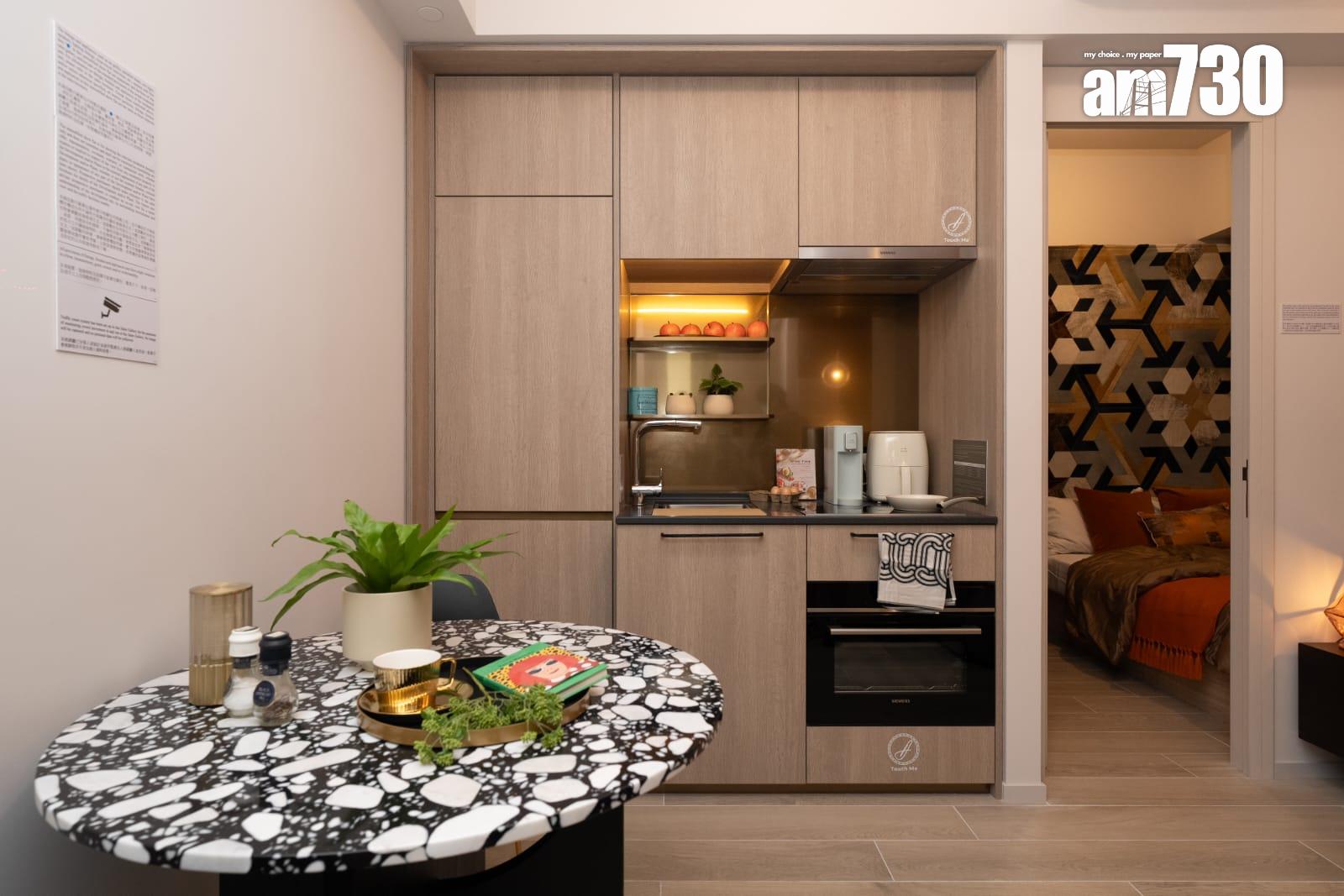 柏蔚森I示範單位|385呎兩房無走廊設計 專利室內設備便利生活(多圖有片)|啟德新盤