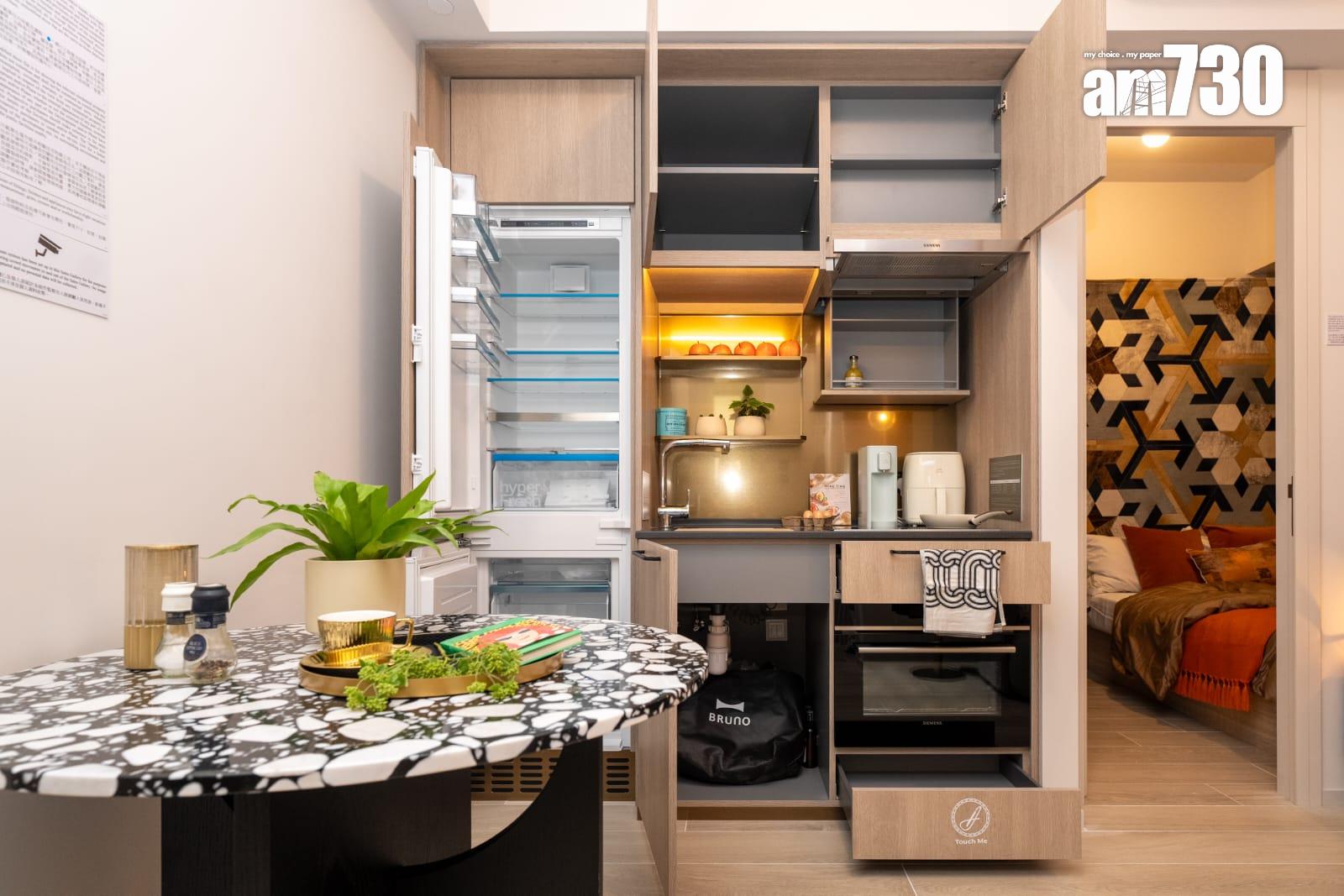 柏蔚森I示範單位|385呎兩房無走廊設計 專利室內設備便利生活(多圖有片)|啟德新盤