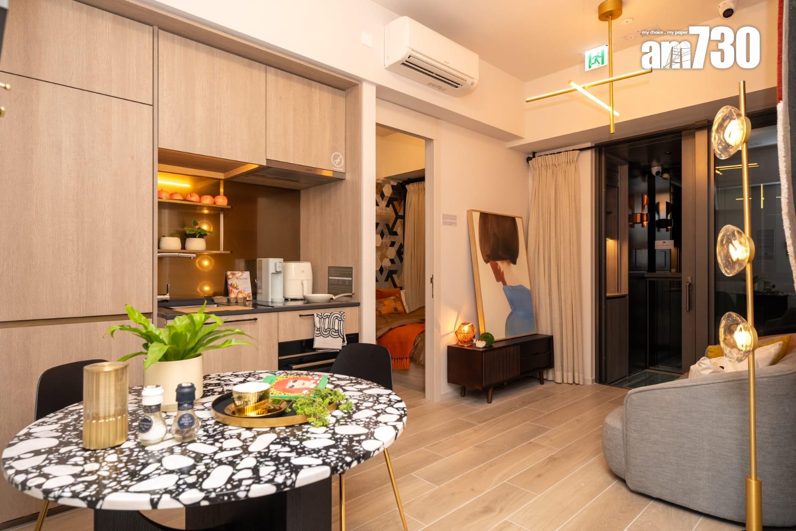 柏蔚森I示範單位|385呎兩房無走廊設計 專利室內設備便利生活(多圖有片)|啟德新盤