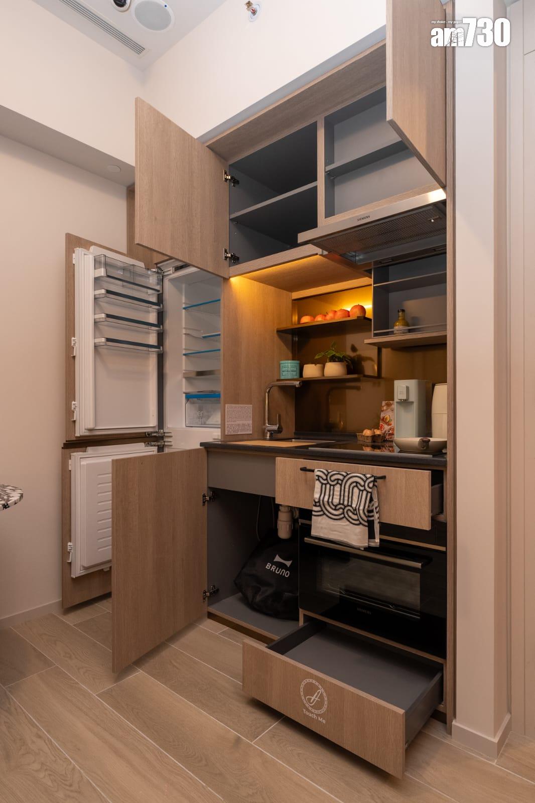 柏蔚森I示範單位|385呎兩房無走廊設計 專利室內設備便利生活(多圖有片)|啟德新盤