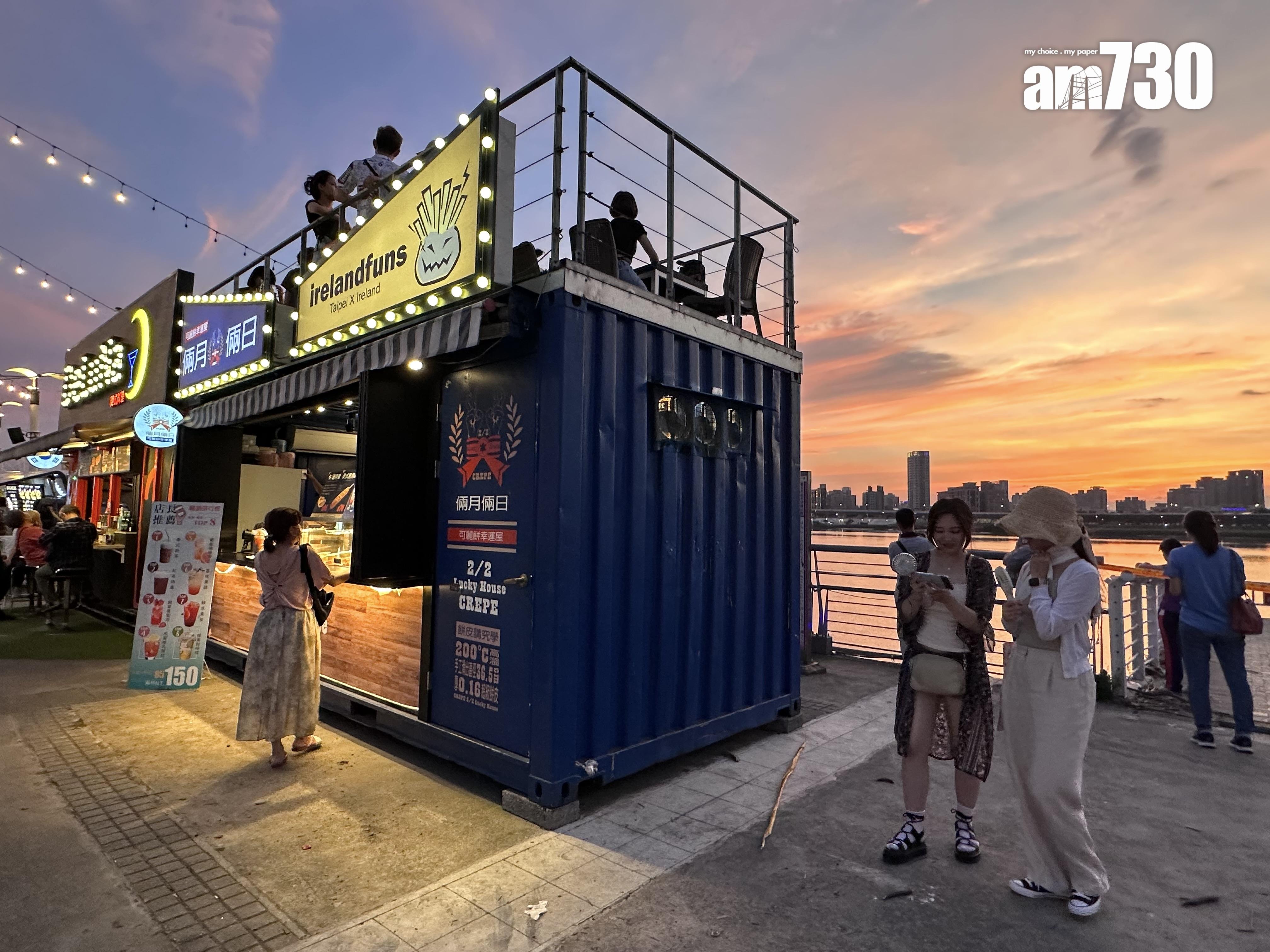 色彩繽紛的貨櫃市集,到處張燈結綵,場面超熱鬧好氣氛!