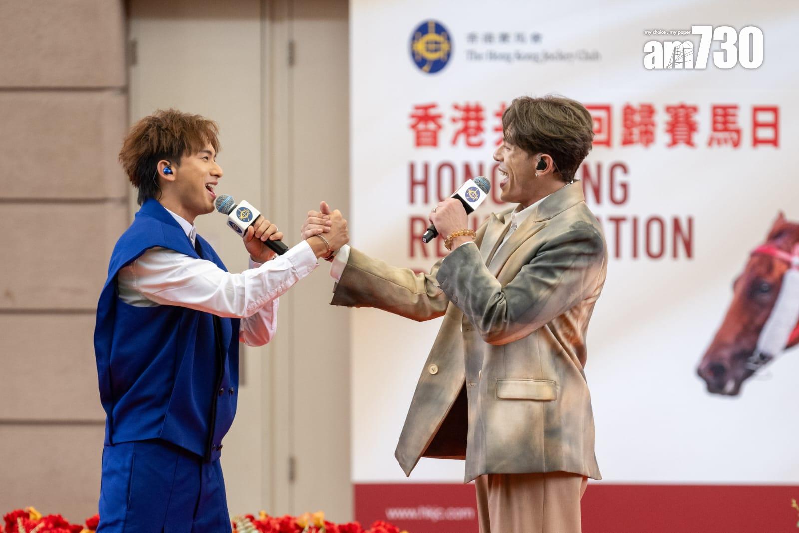 周吉佩與古淖文合唱《友共情》。(陳奕釗攝)