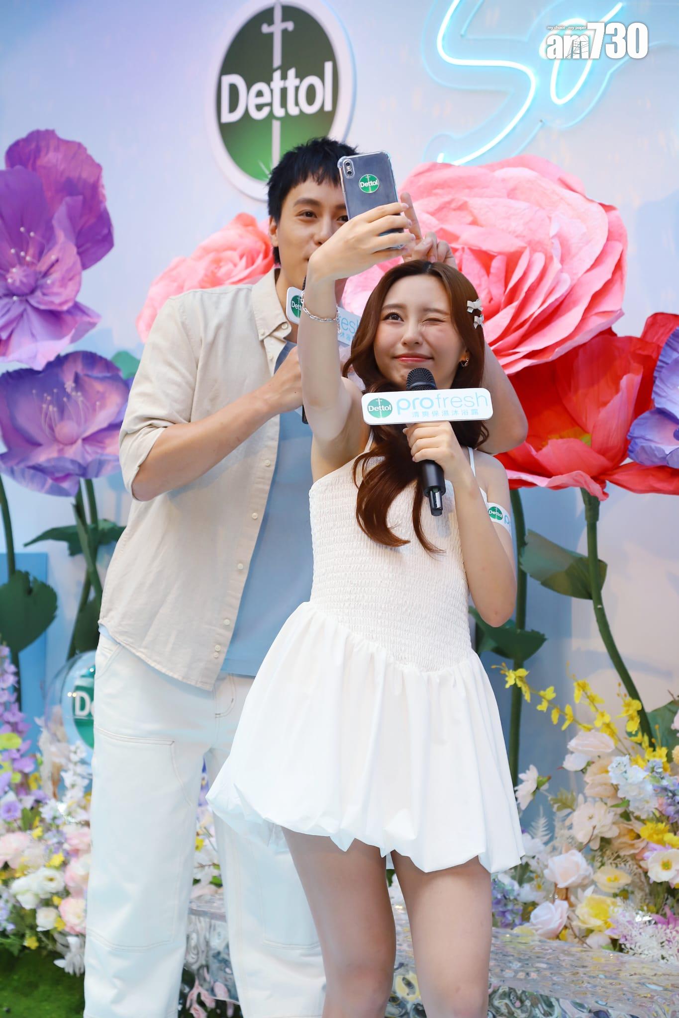 Ivy So成為「沐浴巨星」,現身品牌活動吸引半百「蘇蝦」在對面馬路追星。(羅錦鴻攝)