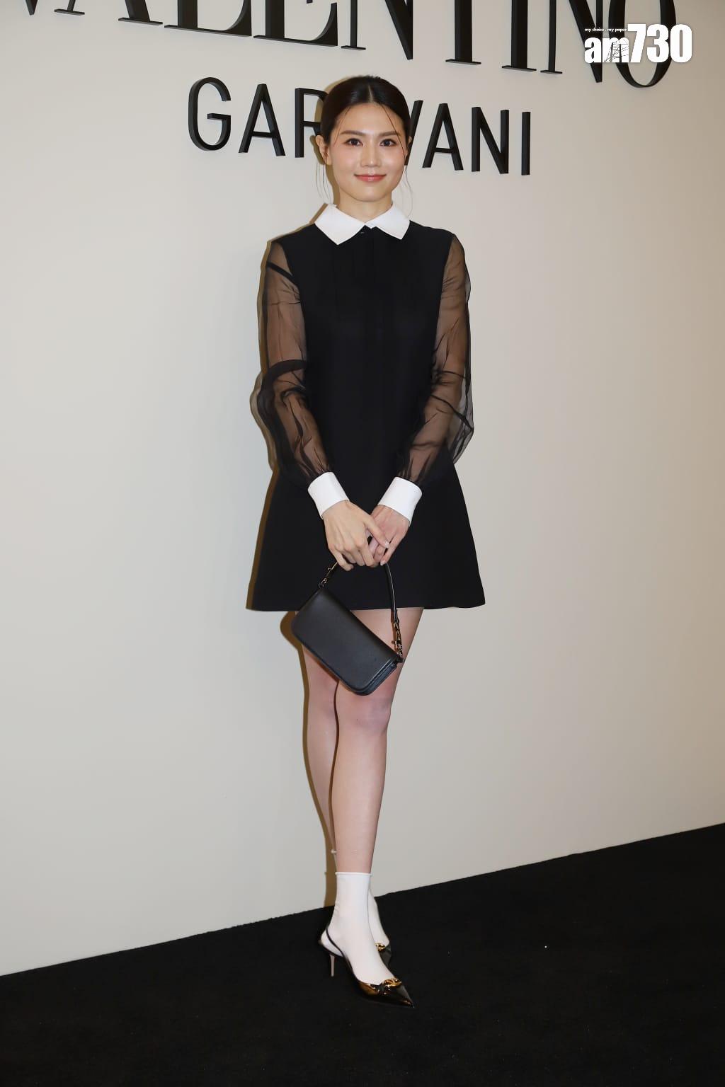 周秀娜大騷美腿。(羅錦鴻攝)