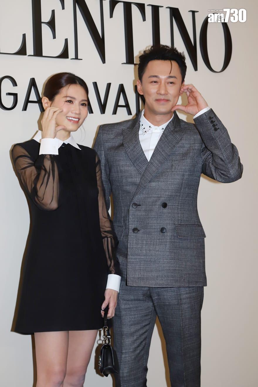 林峯、周秀娜出席VALENTINO的銅鑼灣新店活動。(羅錦鴻攝)