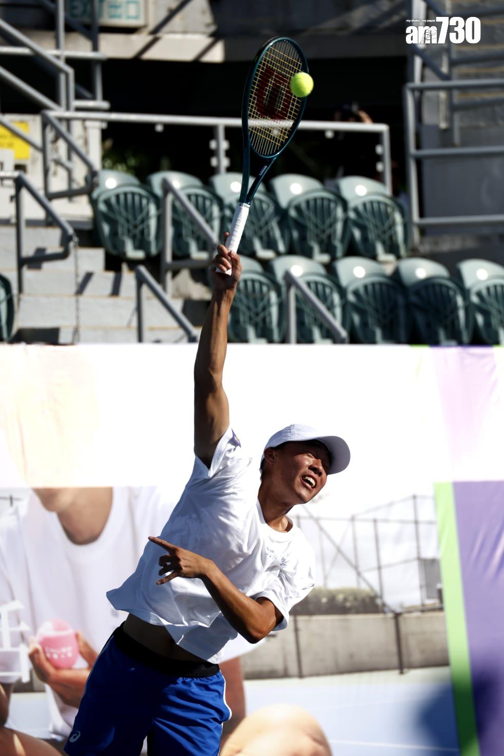 ⿈澤林⾒⾯會|夢想是贏得四大滿貫冠軍 展示香港運動員實力。(林俊源攝)