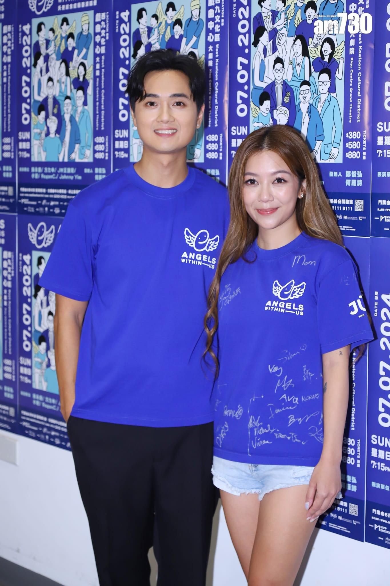 何雁詩和鄭俊弘完騷接受訪問。(羅錦鴻攝)