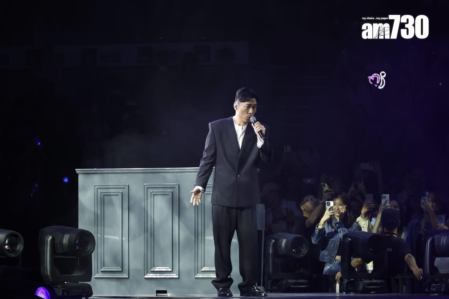 許志安驚喜登場,與Sammi合唱《世紀末煙花》。(林俊源攝)