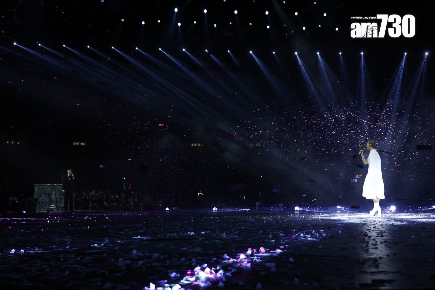 許志安驚喜登場,與Sammi合唱《世紀末煙花》。(林俊源攝)