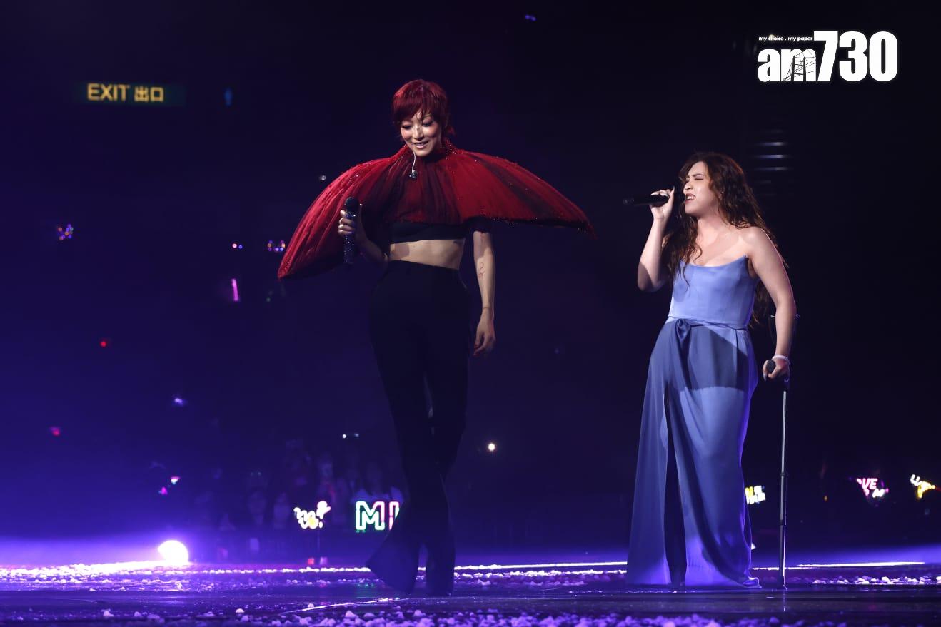 Sammi演唱會頭場請來Serrini任嘉賓。(林俊源攝)