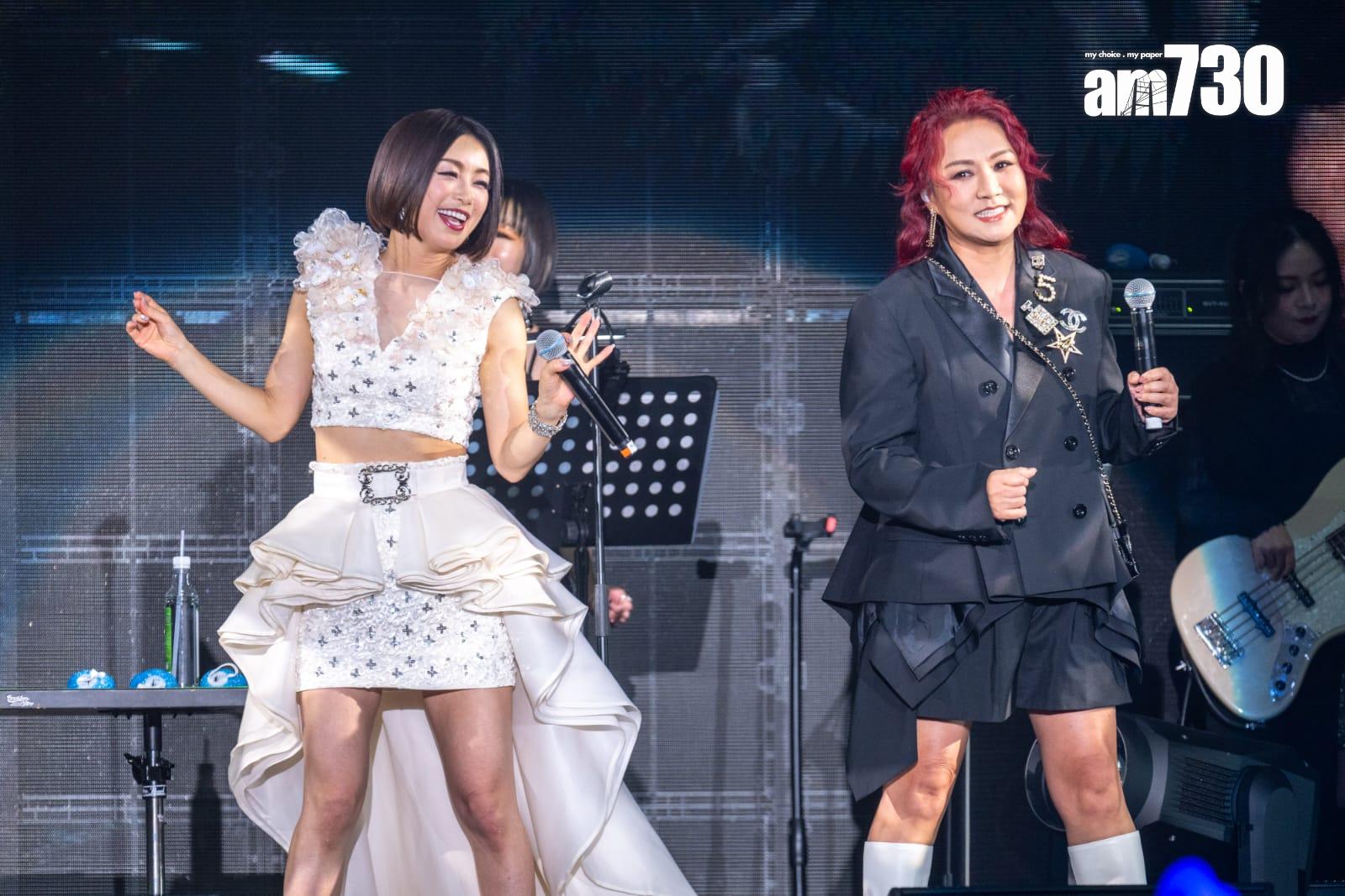 黎瑞恩驚喜現身,為酒井法子的尾場擔任嘉賓。(陳奕釗攝)