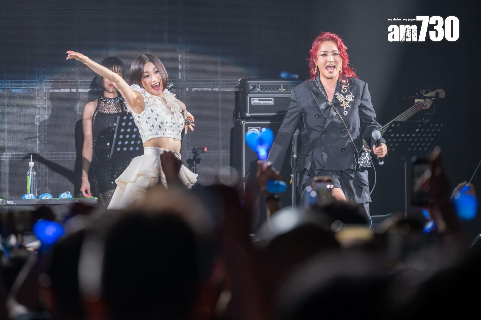 黎瑞恩驚喜現身,為酒井法子的尾場擔任嘉賓。(陳奕釗攝)