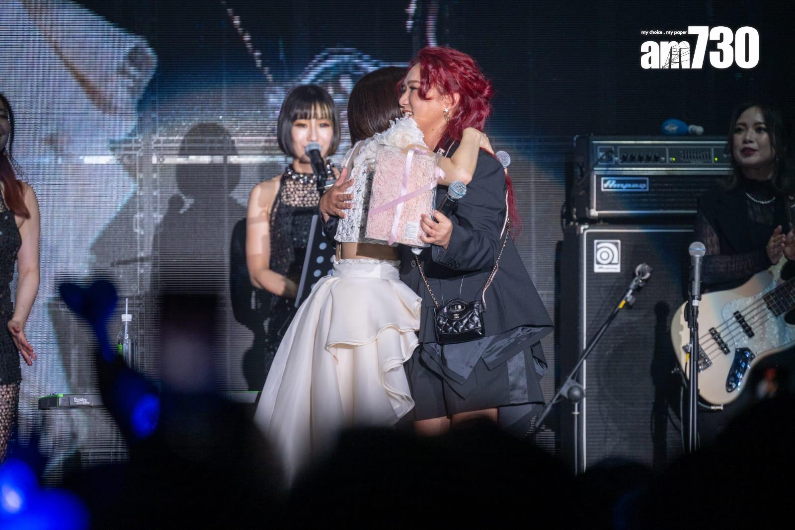 黎瑞恩驚喜現身,為酒井法子的尾場擔任嘉賓。(陳奕釗攝)