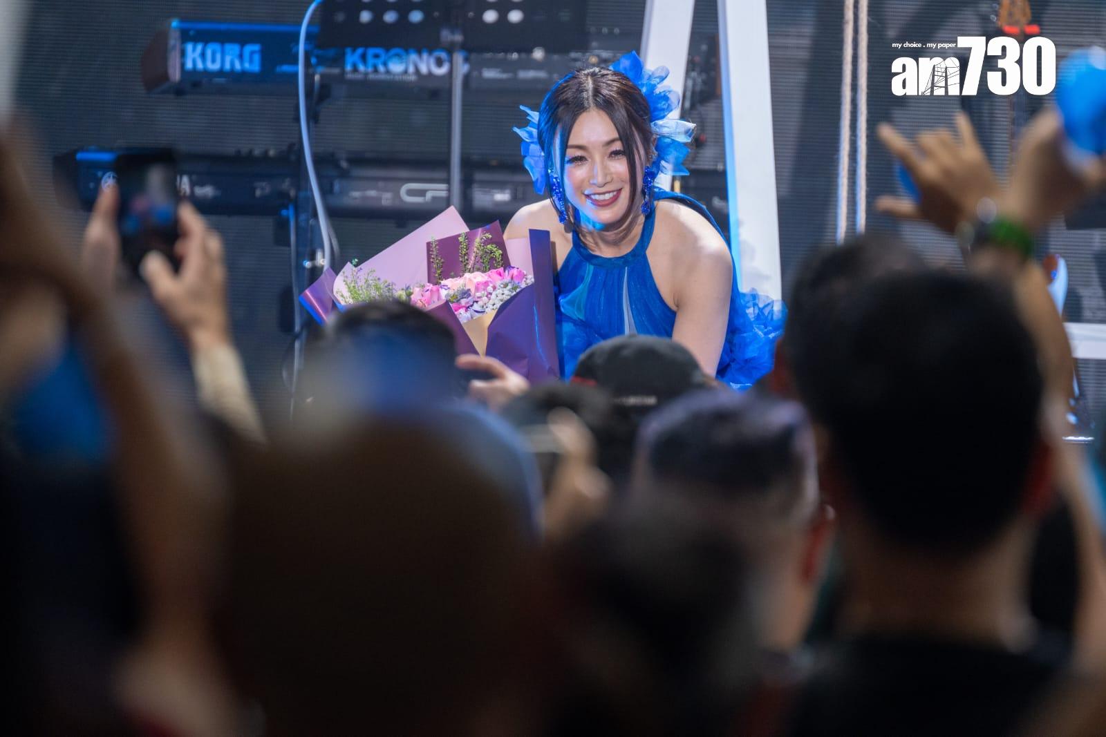 酒井法子在旺角麥花臣場館舉行《My Dear香港演唱會2024》。(陳奕釗攝)