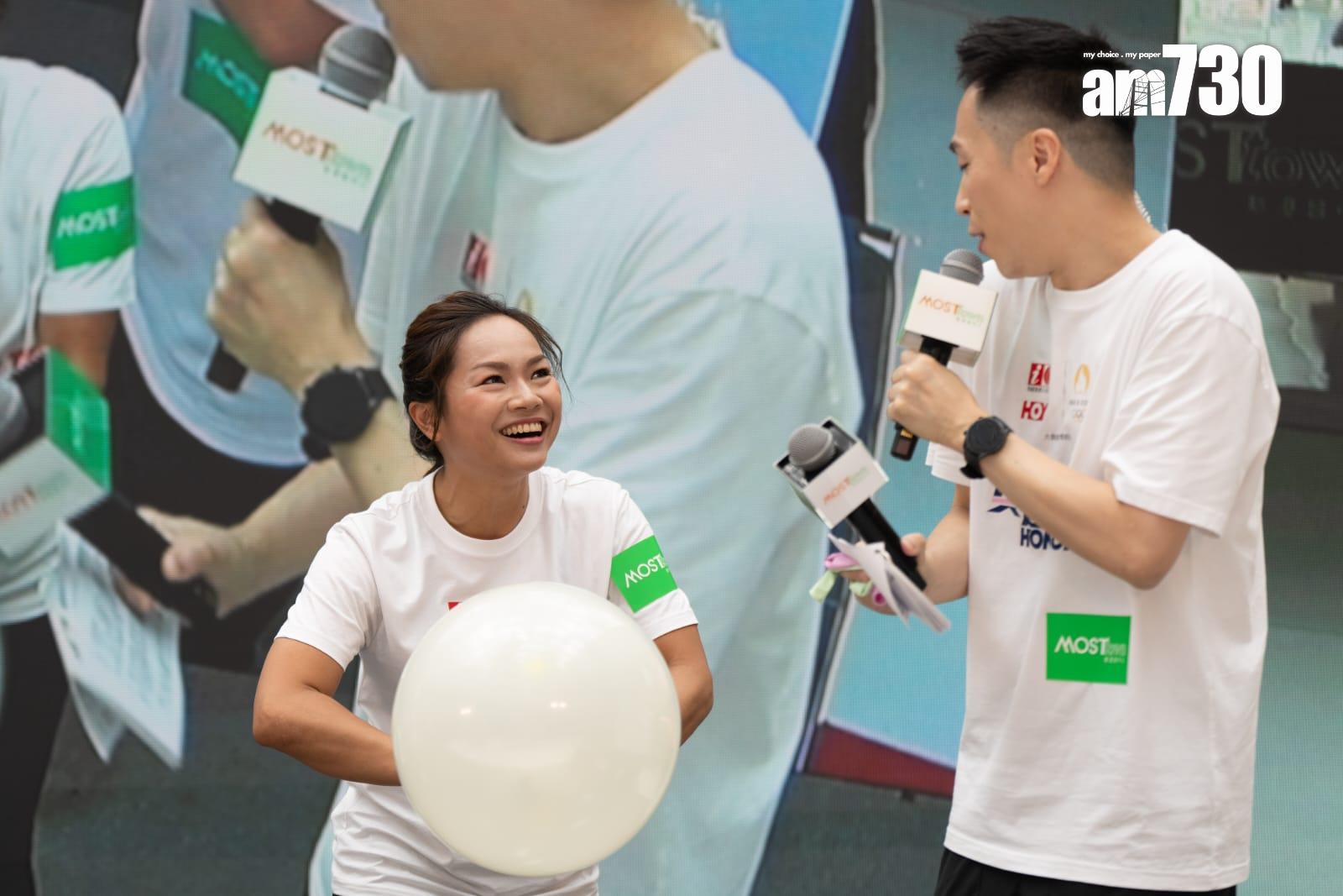 何雁詩、李慧詩等出席HOY TV的奧運宣傳活動。(林靄怡攝)