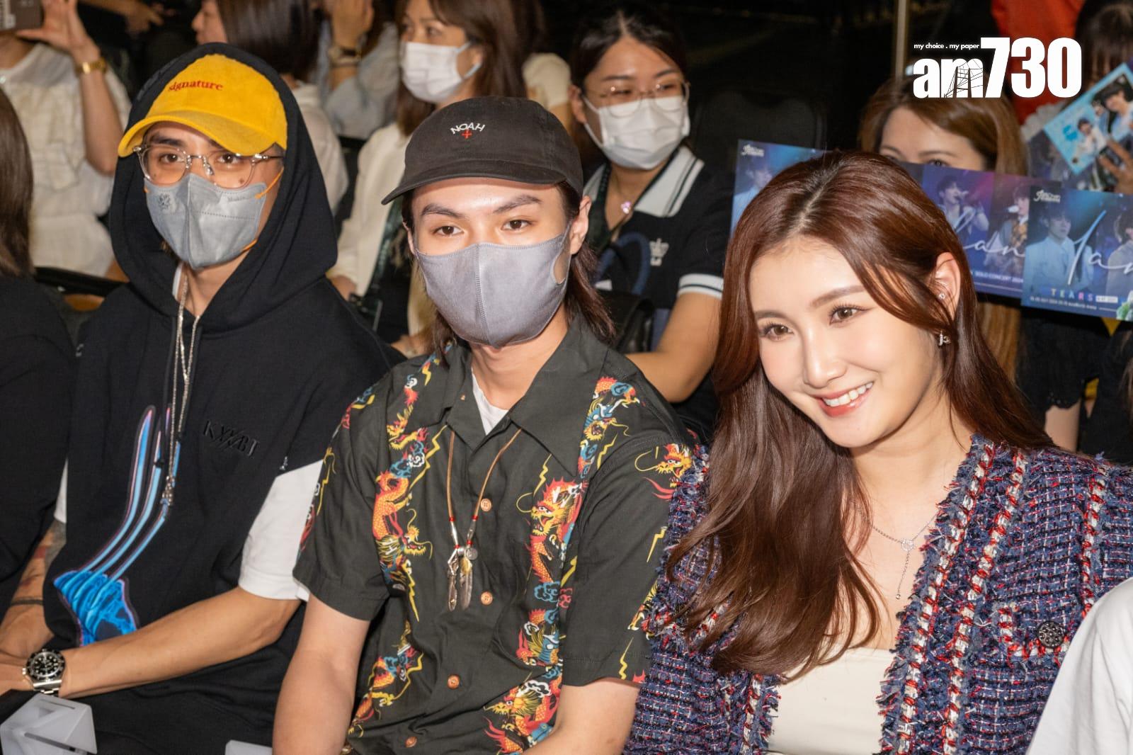 AK與緋聞女友Shirley一齊睇騷,有Tiger坐在二人中間。(陳奕釗攝)