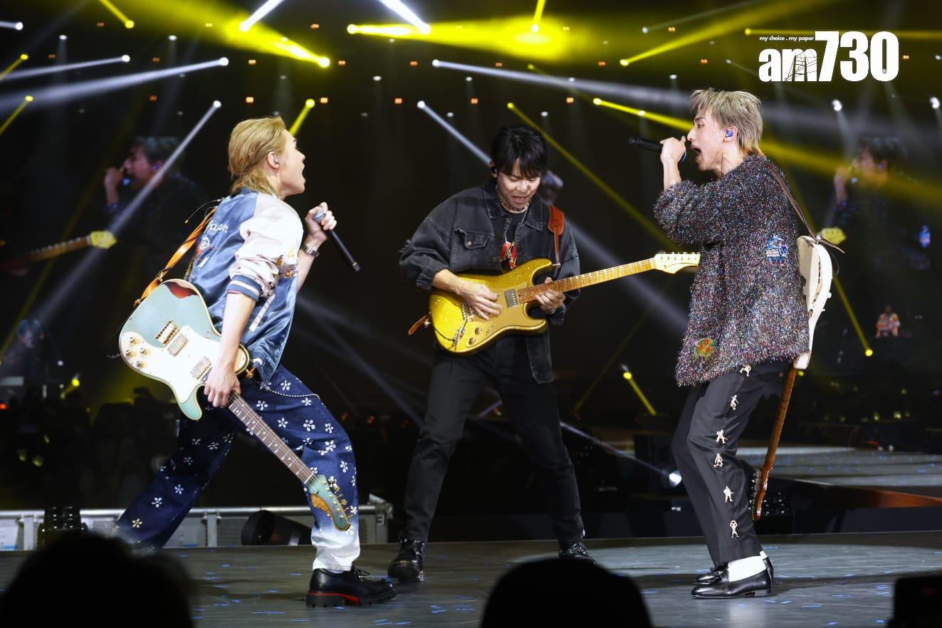 Tiger特地染金髮為AK演唱會做嘉賓。(林俊源攝)