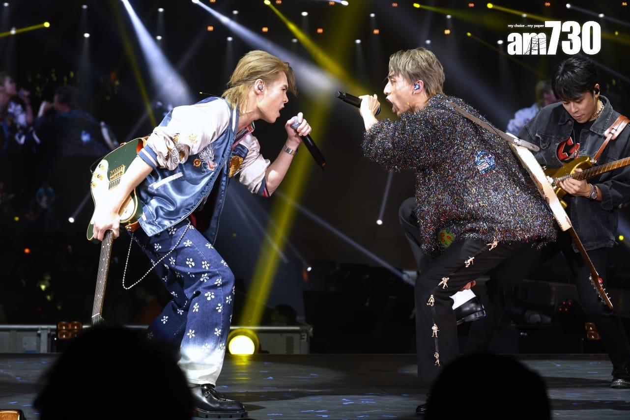 Tiger特地染金髮為AK演唱會做嘉賓。(林俊源攝)