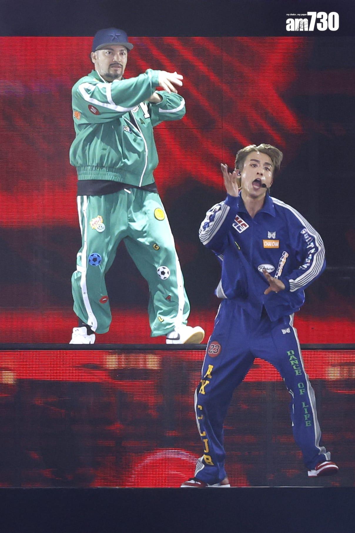 AK請來兒時跳舞偶像Lando從美國LA來港特別演出。(林俊源攝)。(林俊源攝)