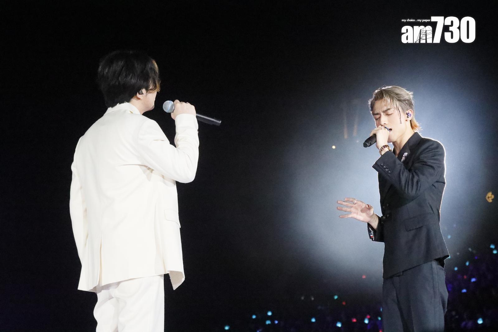 高瀨統也特地來港擔任AK個唱嘉賓,兩人合唱《白愛》。(娛樂組攝)