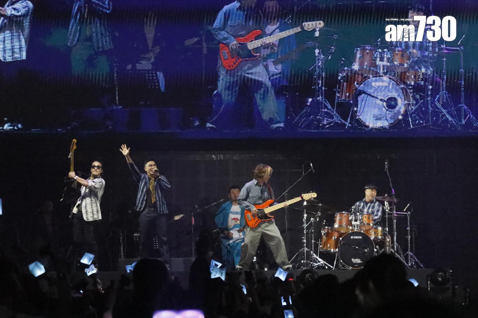 RubberBand擔任AK演唱會嘉賓。(娛樂組攝)