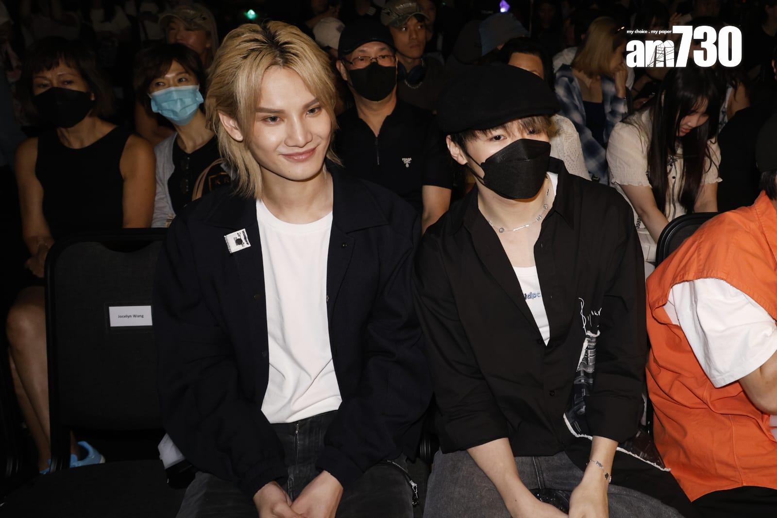 陳卓賢Ian和李駿傑Jeremy捧場支持AK。(林俊源攝)