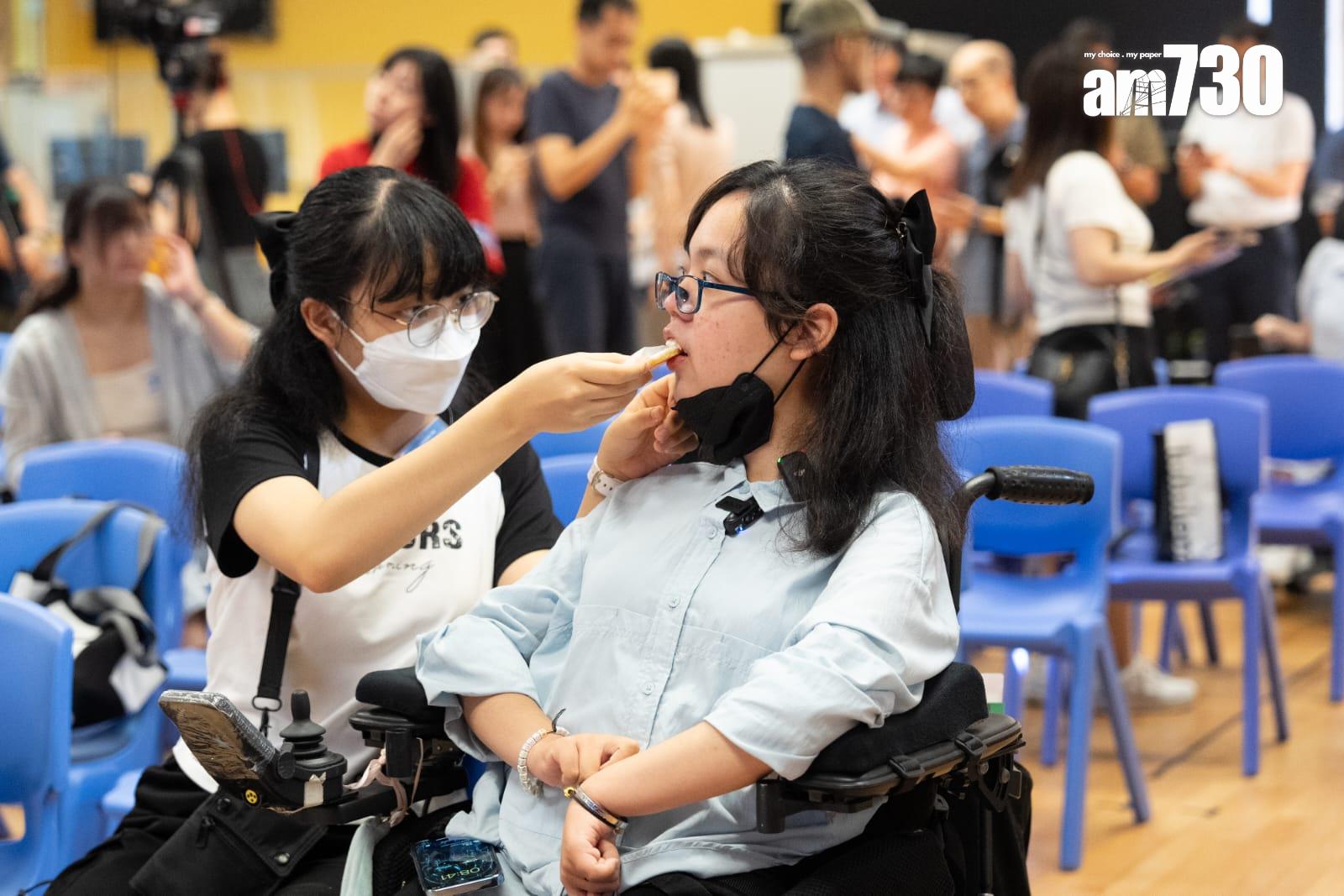 香港紅十字會雅麗珊郡主學校,賴君怡最佳五科共取得25分。(林靄怡攝)