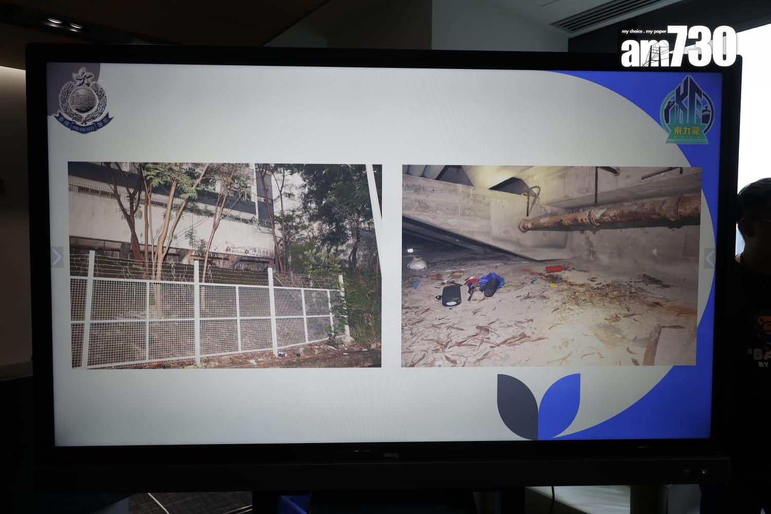 涉案初中生在學校鐵絲網進入及離開。(林俊源攝)