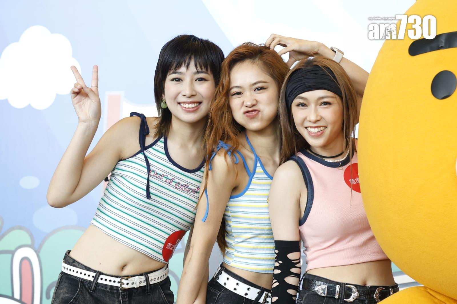 女團Beanies今日現身商場活動。 (林俊源攝)