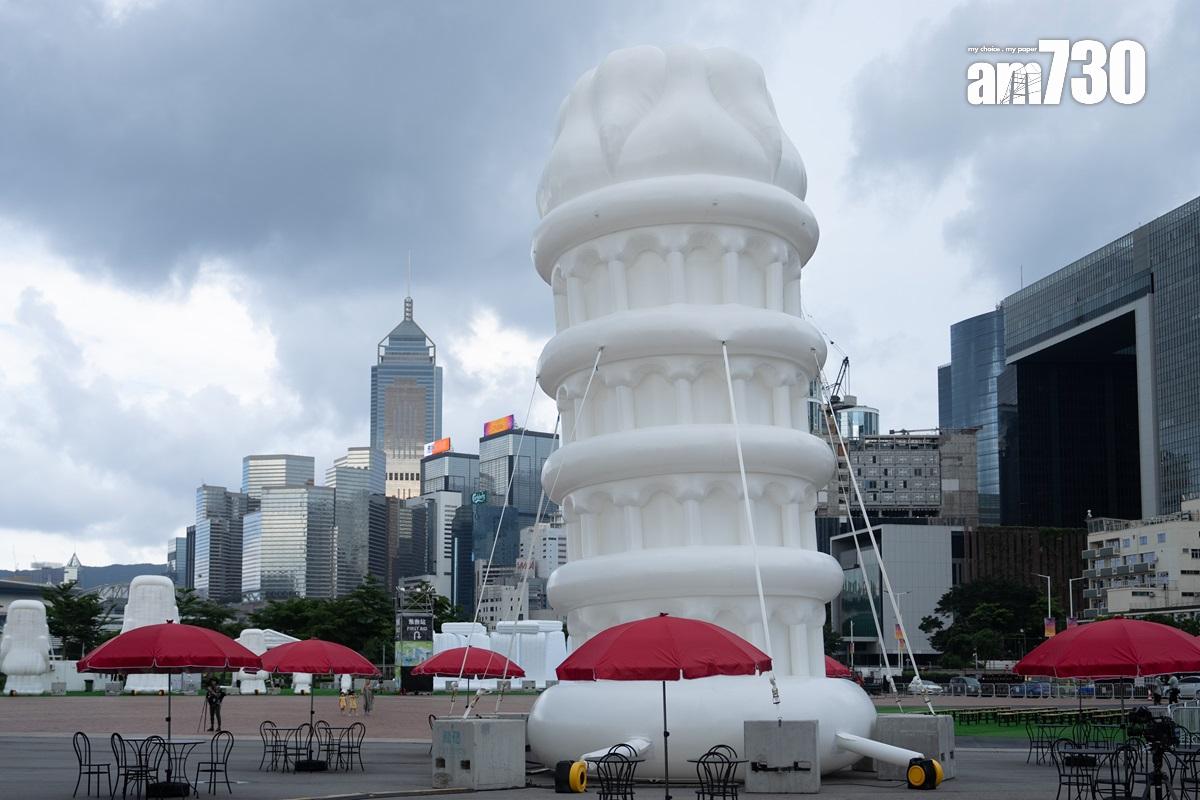 「中環夏誌」活動展出5個巨型充氣藝術裝置「充氣奇蹟」。(資料圖片/林靄怡攝)