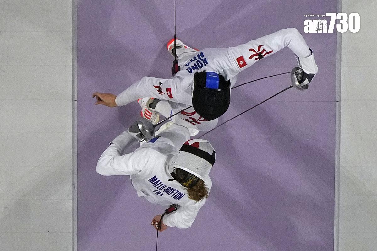 江旻憓在巴黎奧運首日賽事為港隊奪首金。(美聯社)